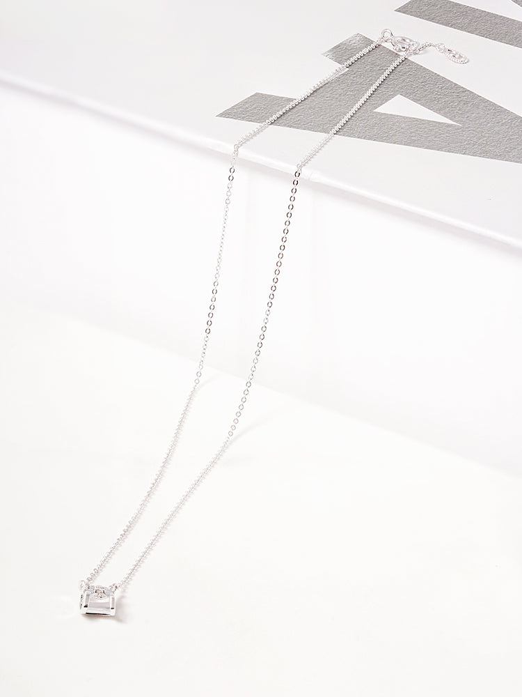 14K 18K Solid Gold Platinum Frame Diamond Necklace