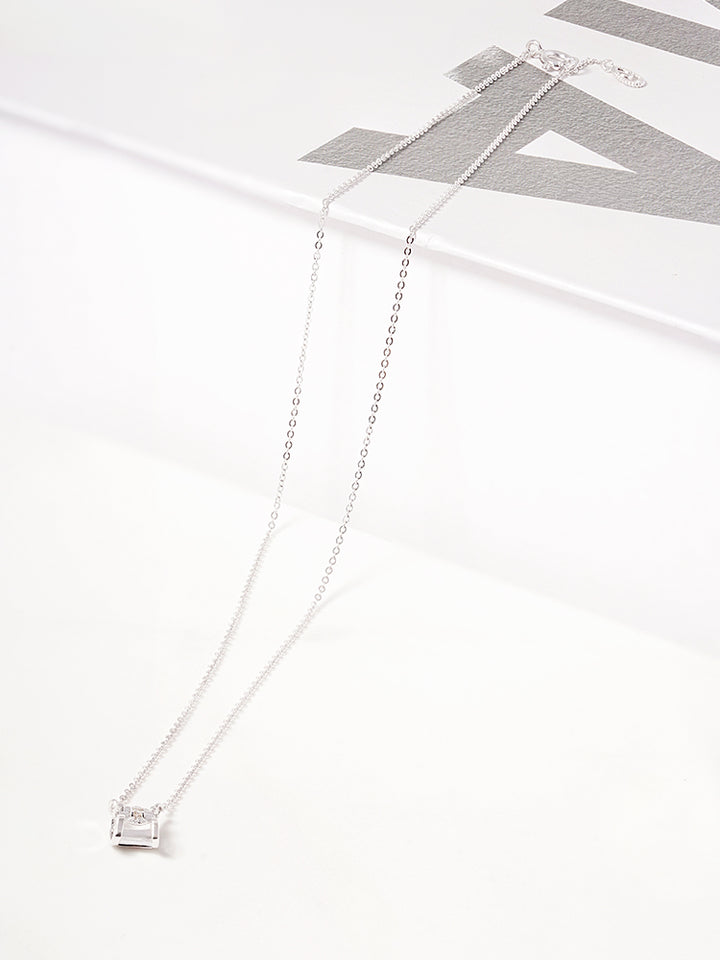 14K 18K Solid Gold Platinum Frame Diamond Necklace