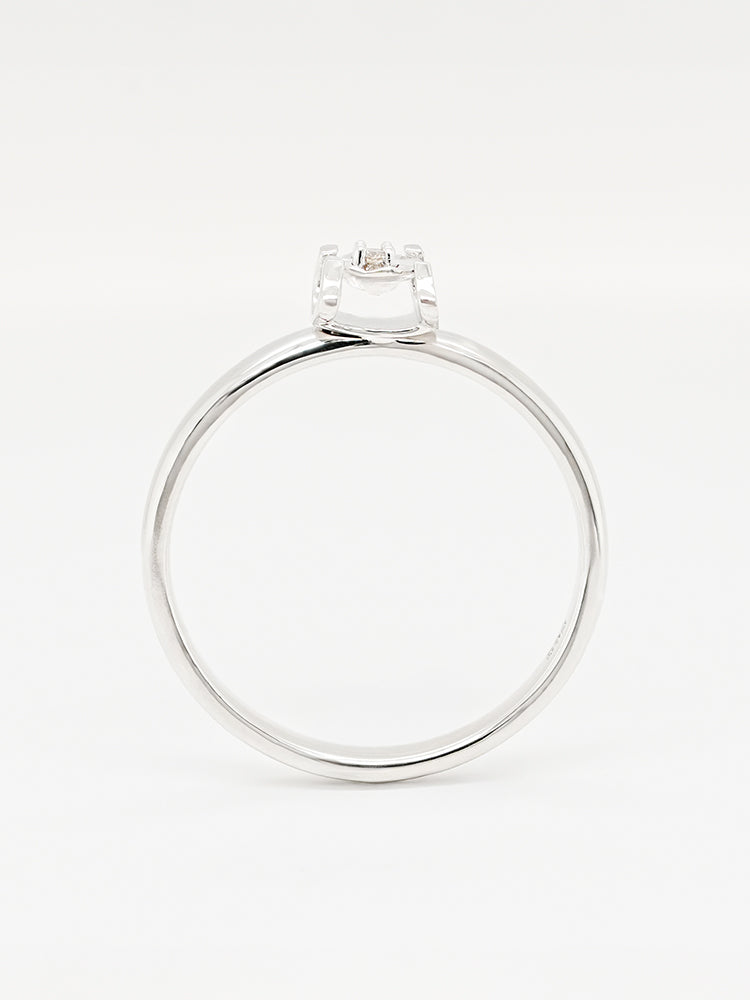 14K 18K Solid Gold Platinum Frame Diamond Ring