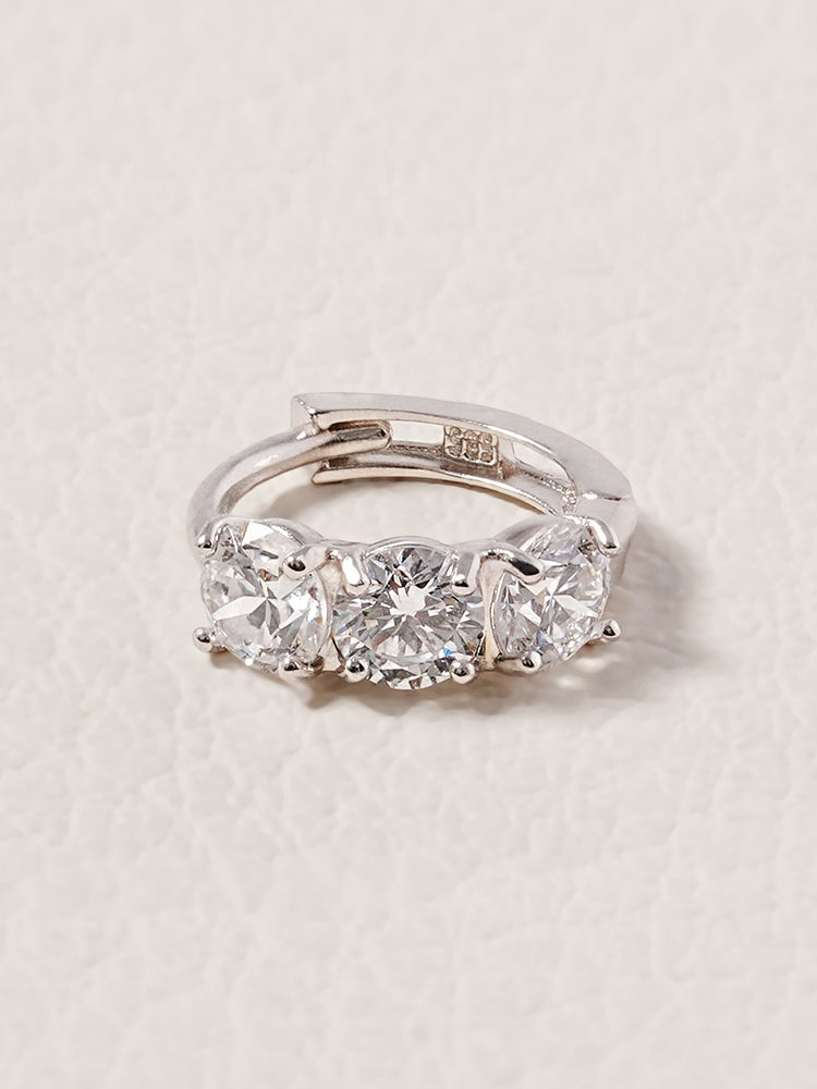 14K 18K Solid Gold Lab Diamond Mini Daily Cartilage Hoop Earring