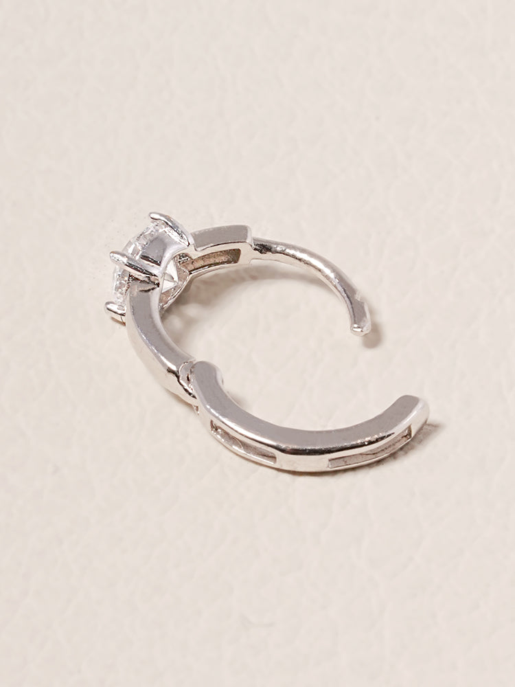 14K 18K Solid Gold Lab Diamond Mini Cartilage Hoop Earring