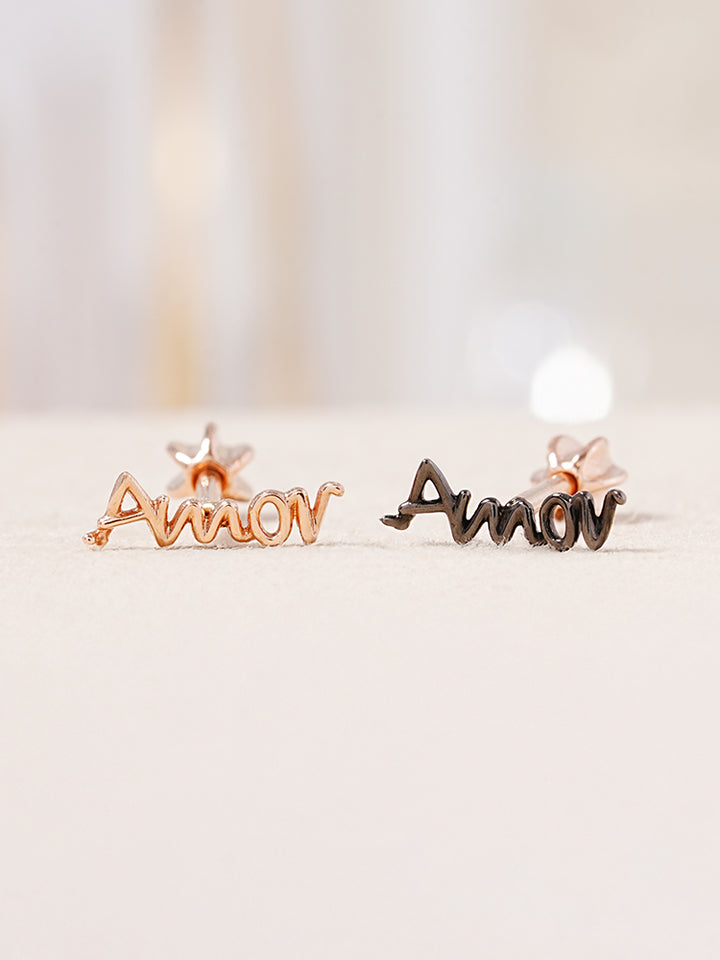 14K Gold Lettering Tattoo Cartilage Earring 18G16G