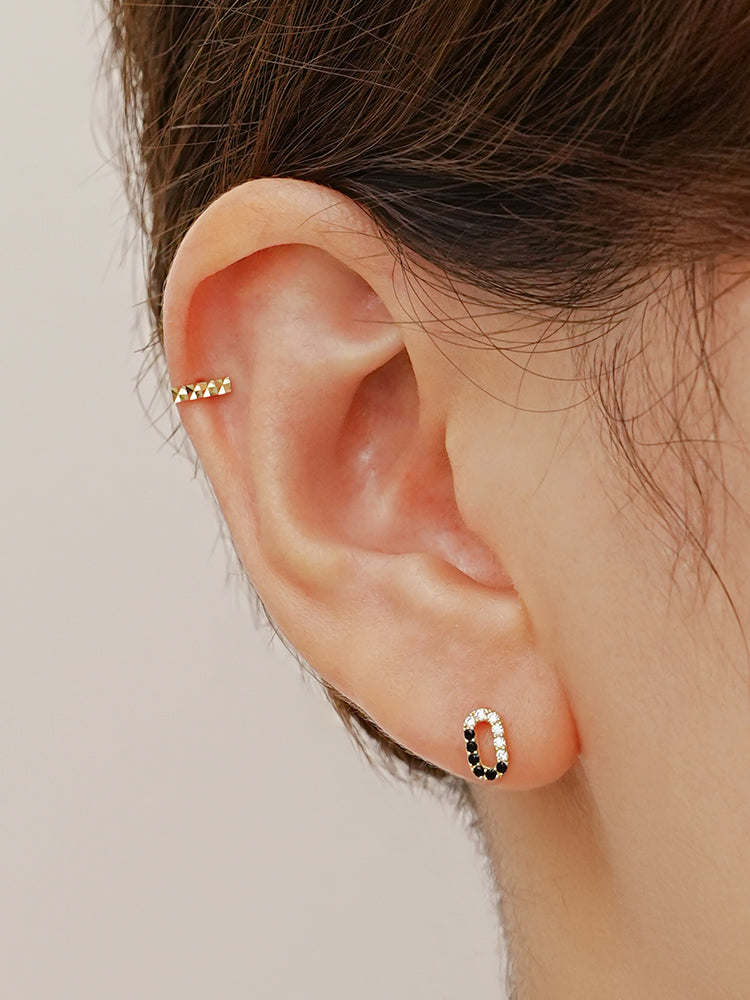 14K Solid Gold Shine Open Round Cartilage Earring 20G