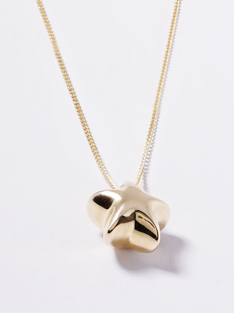 14K Solid Gold Star Golden Layer Necklace