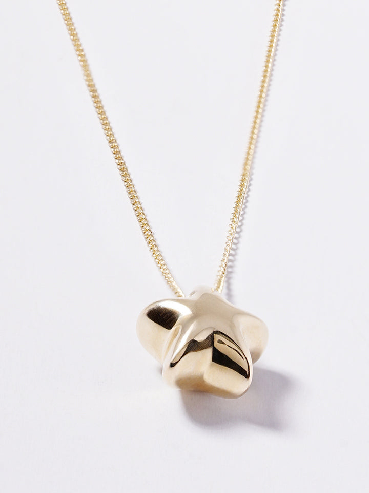 14K Solid Gold Star Golden Layer Necklace