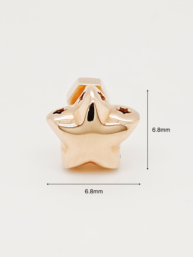 14K Solid Gold Star Golden Layer Cartilage Earring 18G