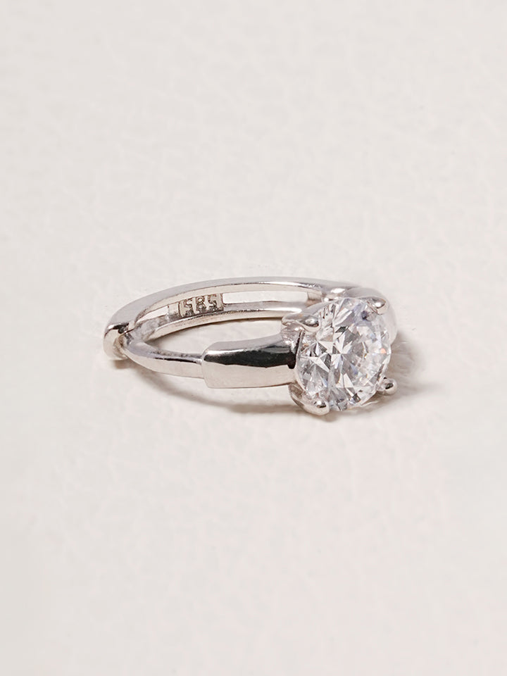 14K 18K Solid Gold Lab Diamond Mini Cartilage Hoop Earring