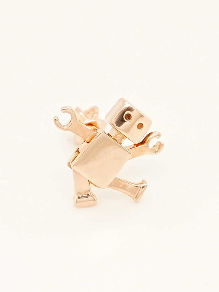 14K Gold Little Joint Robot Cartilage Earring 18G16G