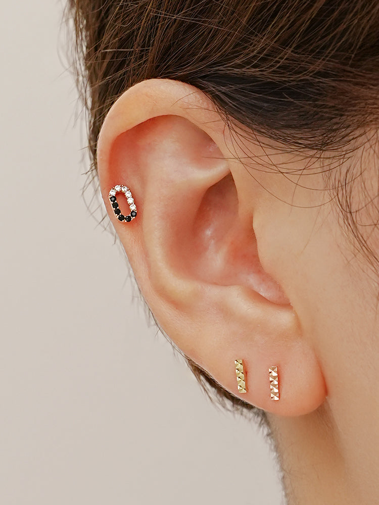 14K Solid Gold Shine Open Round Cartilage Earring 20G