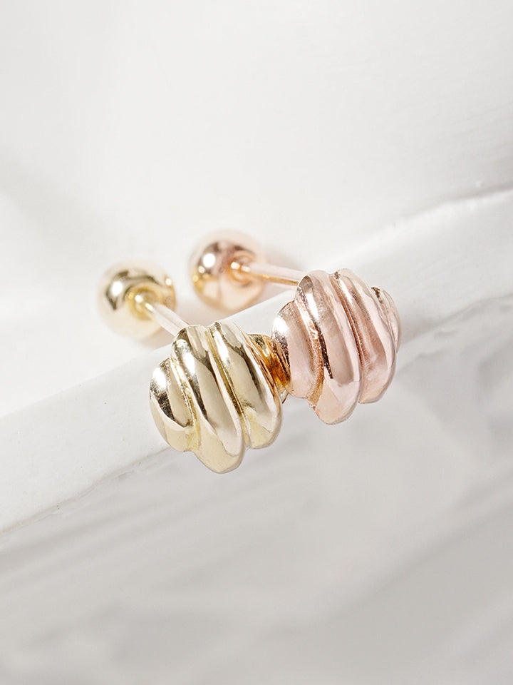 14K Solid Gold Lovely Volume Cartilage Earring 20G