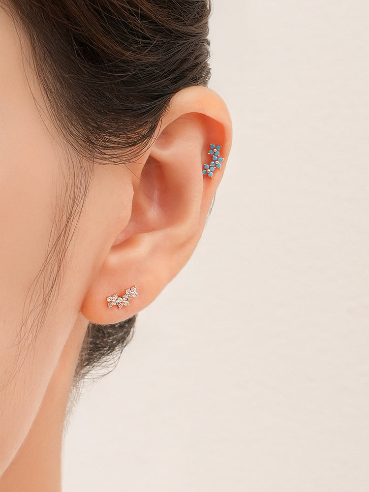 14K Gold Moment in Bloom Cartilage Earring 18G16G