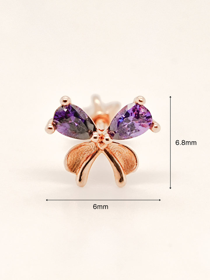 14K Gold Moonlight Ribbon Cartilage Earring 18G16G