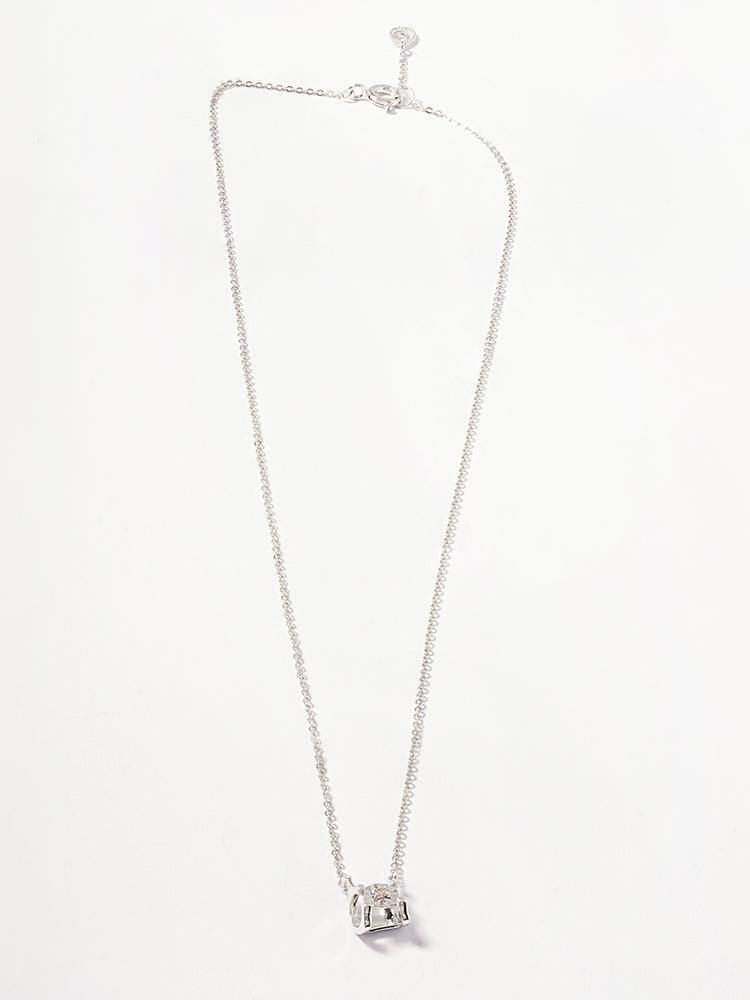 14K 18K Solid Gold Platinum Frame Diamond Necklace