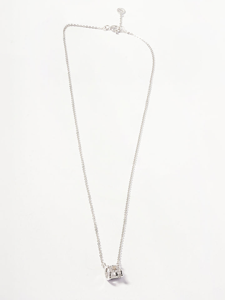 14K 18K Solid Gold Platinum Frame Diamond Necklace