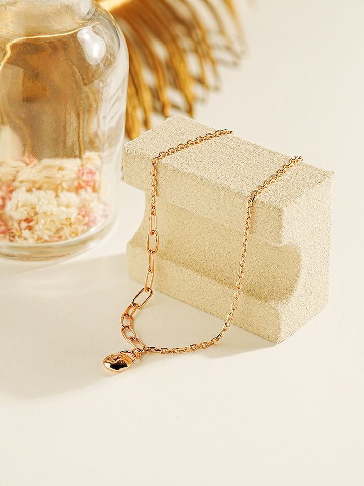 14K Point Lock Anklet Bracelet