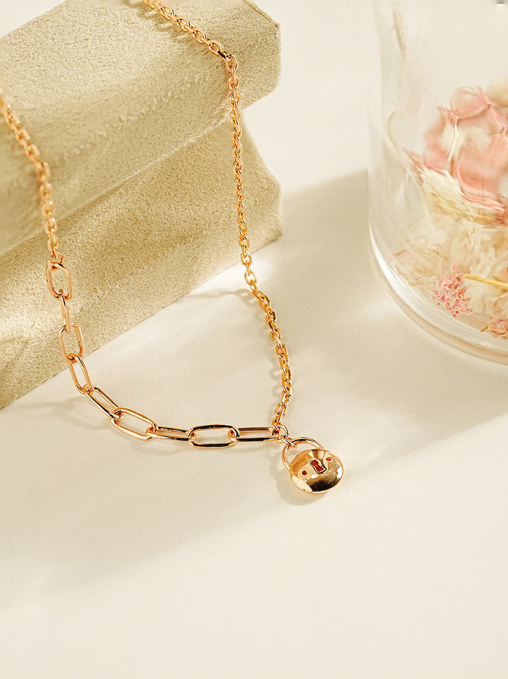 14K Point Lock Anklet Bracelet