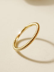 14K 18K Gold Twist Layered Ring
