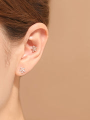 14K Gold Dreaming Flower Cartilage Earring 20G18G16G