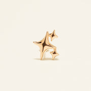 14K Gold Twinkle Stars Cartilage Earrings 20G18G16G