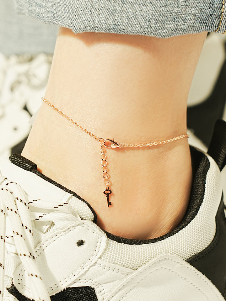 14K Point Lock Anklet Bracelet