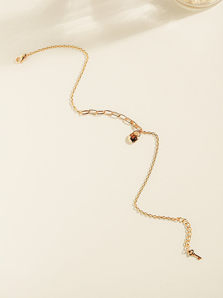 14K Point Lock Anklet Bracelet