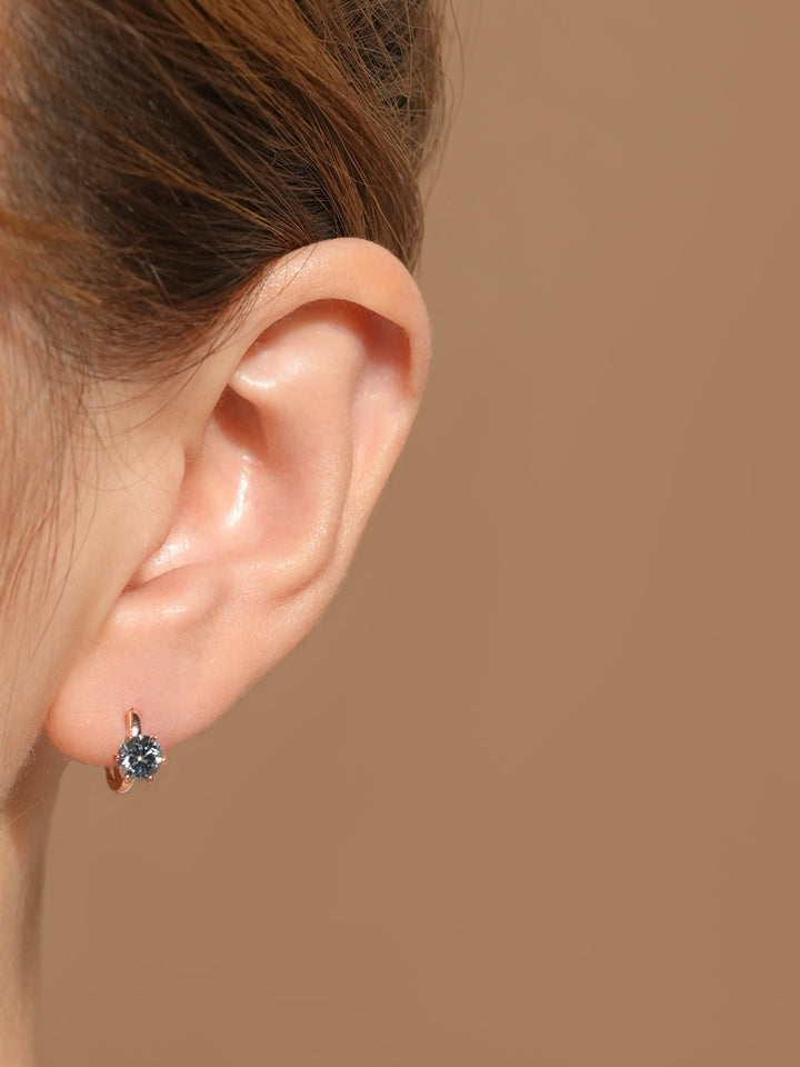 14K 18K Gold Moissanite Dia Color Cartilage Hoop Earring S,M,L