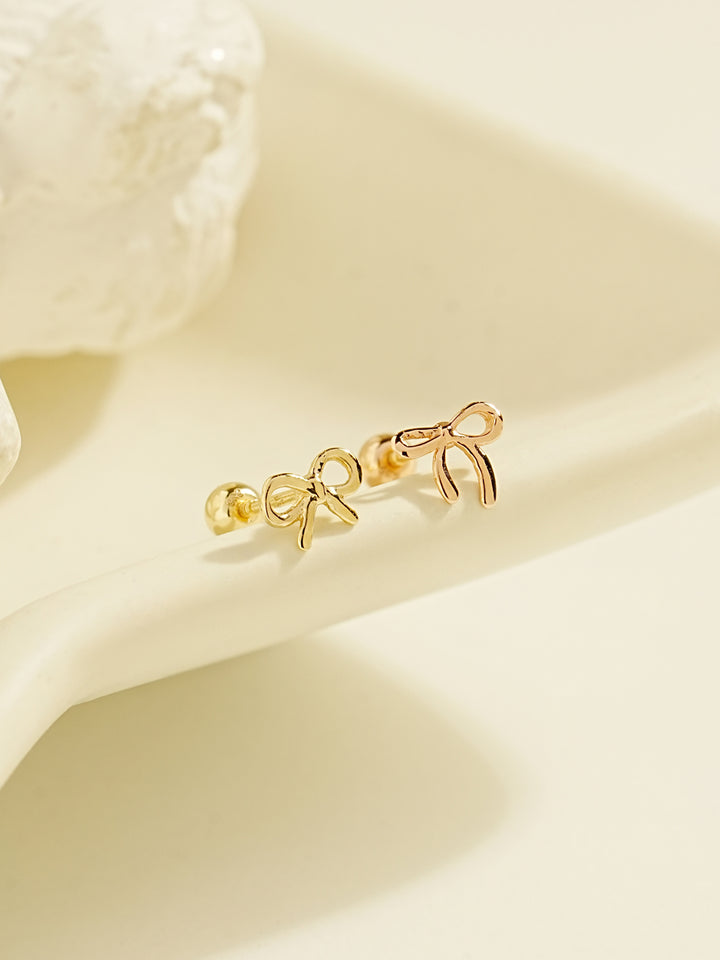 14K Gold Candy Ribbon Cartilage Earring 20G18G16G