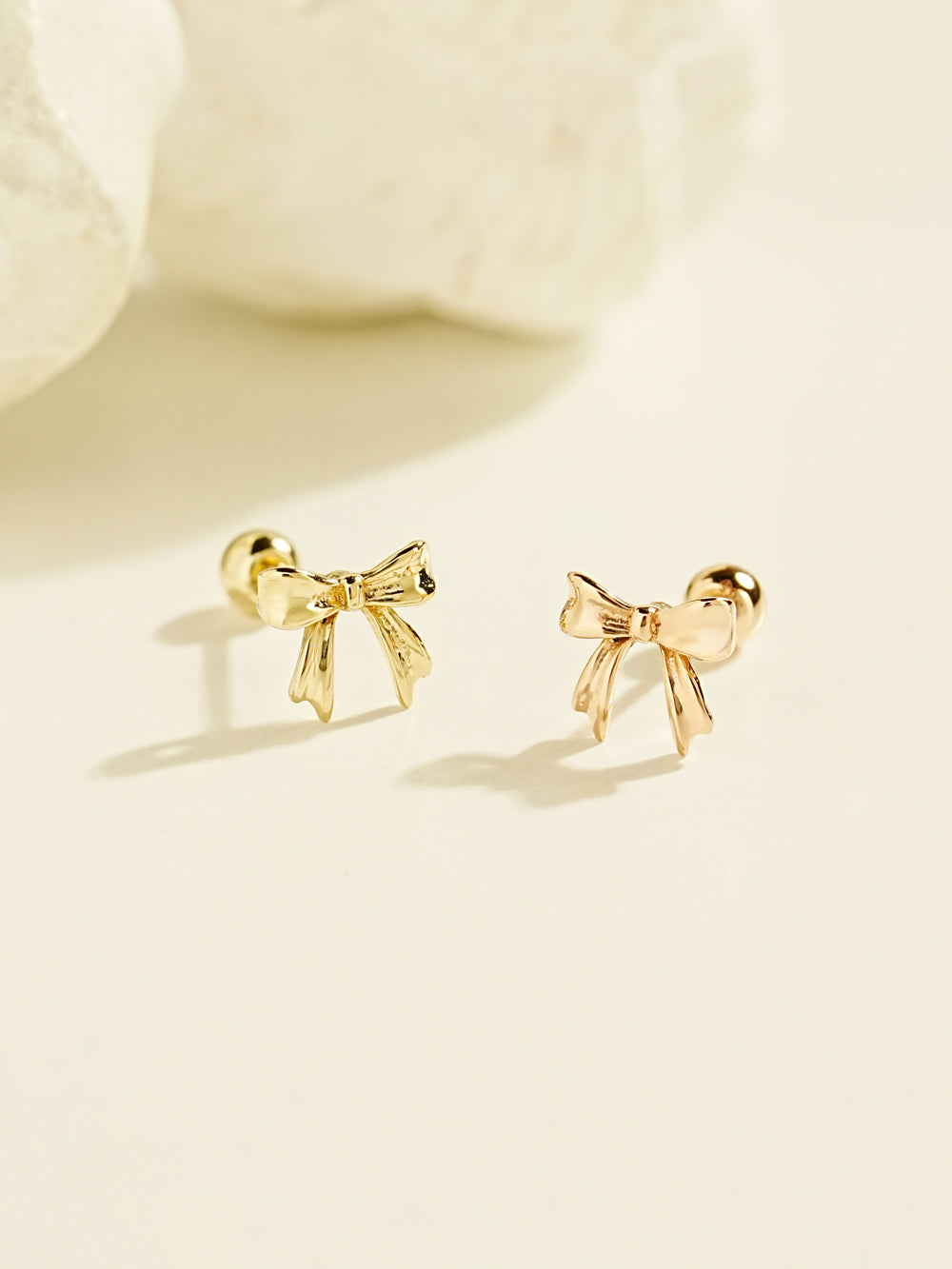 14K Gold Grace Ribbon Cartilage Earring 20G18G16G