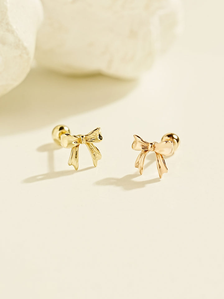 14K Gold Grace Ribbon Cartilage Earring 20G18G16G