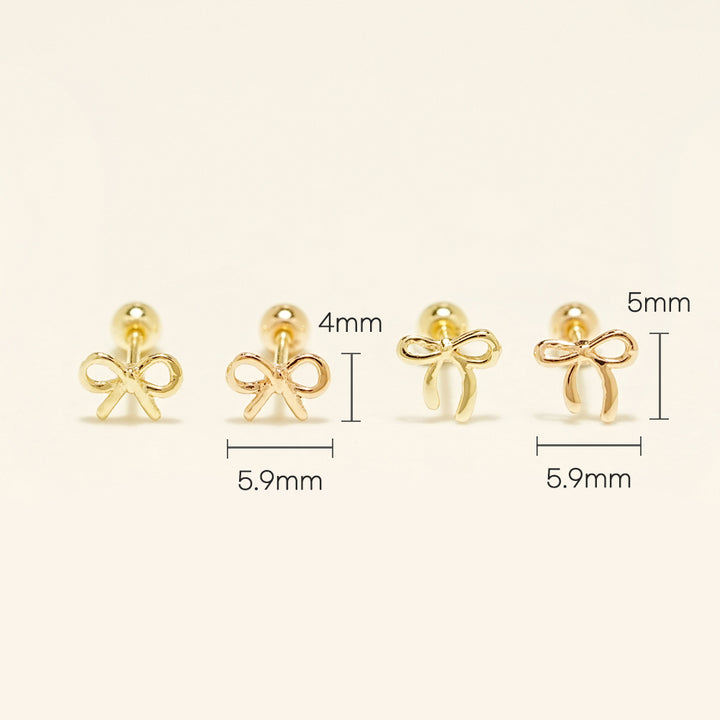 14K Gold Candy Ribbon Cartilage Earring 20G18G16G