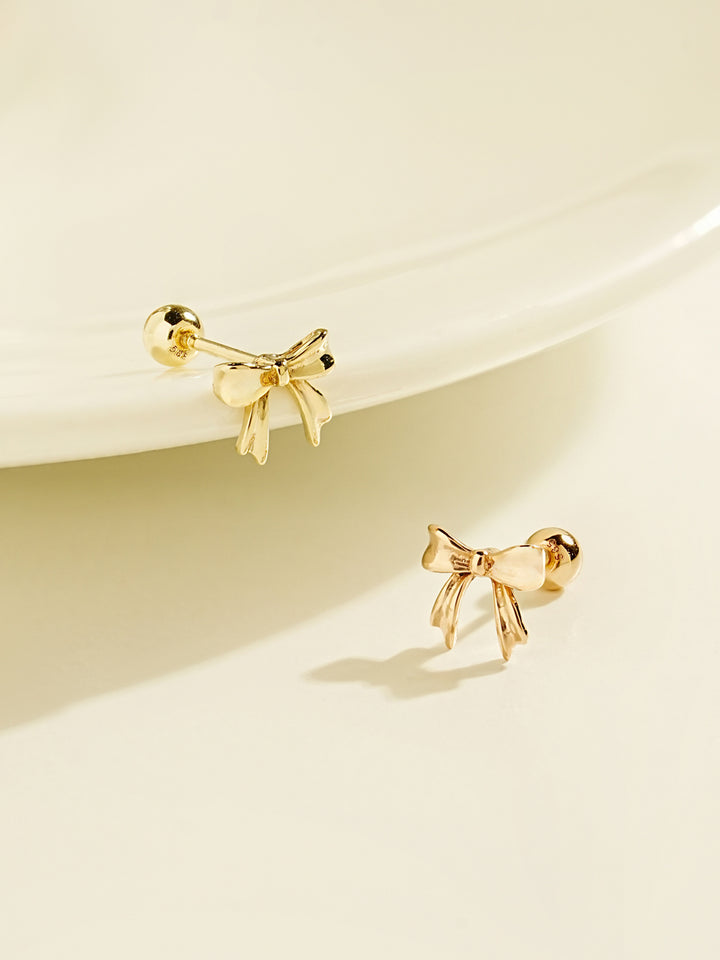 14K Gold Grace Ribbon Cartilage Earring 20G18G16G