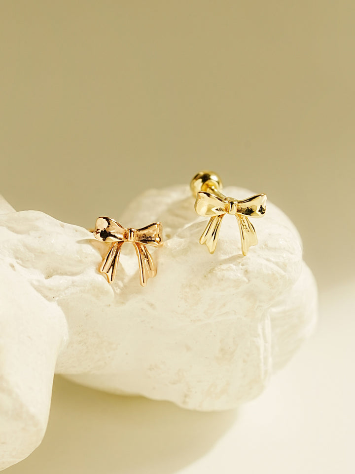 14K Gold Grace Ribbon Cartilage Earring 20G18G16G