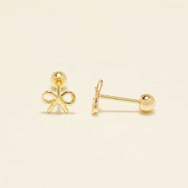 14K Gold Candy Ribbon Cartilage Earring 20G18G16G