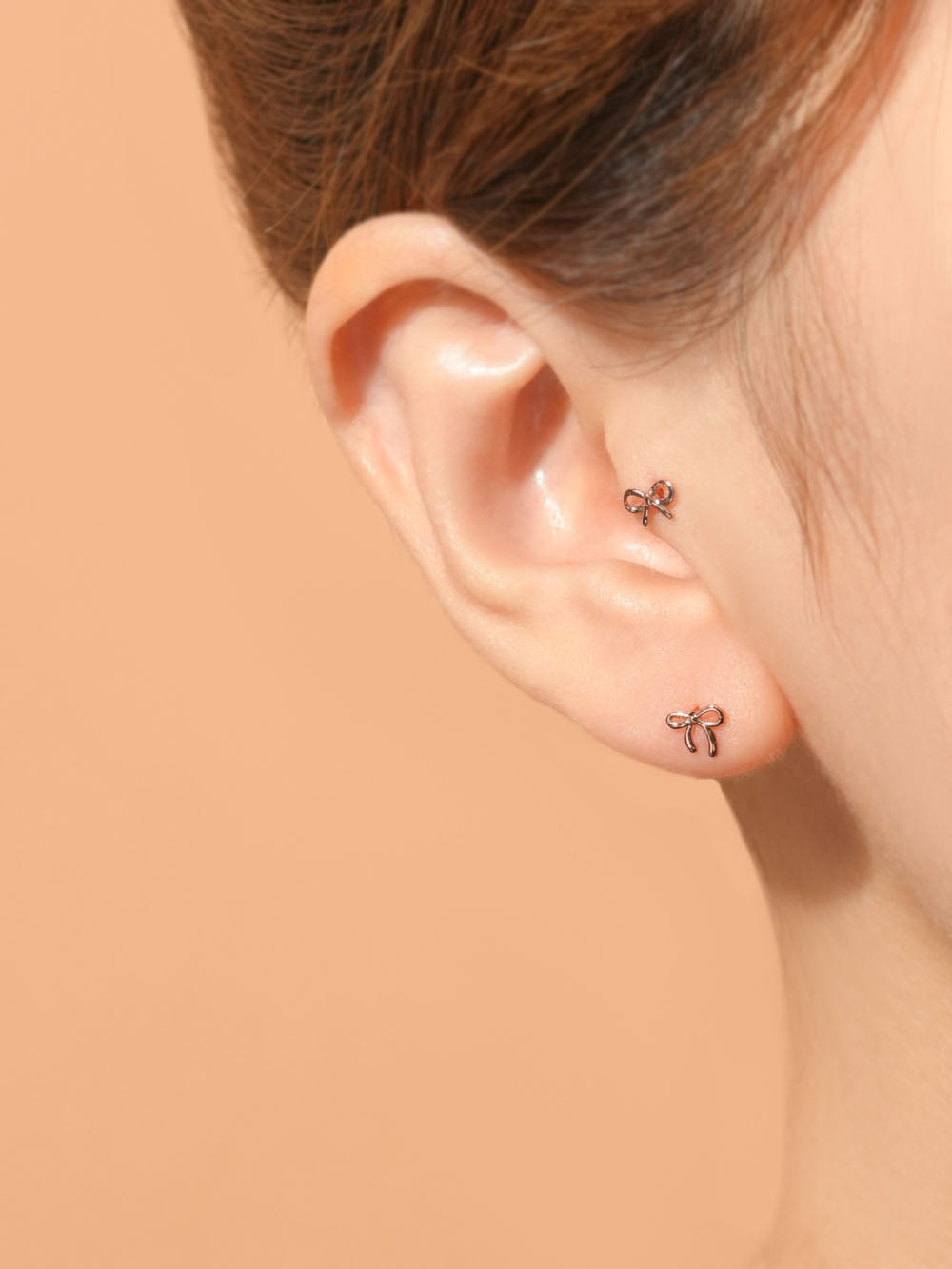 14K Gold Candy Ribbon Cartilage Earring 20G18G16G