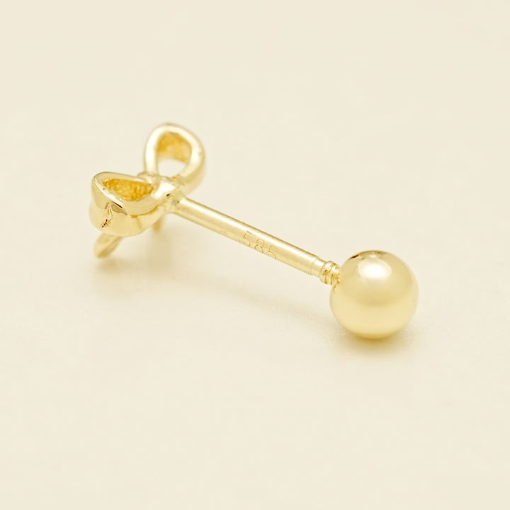 14K Gold Sweet Ribbon Cartilage Earring 20G18G16G