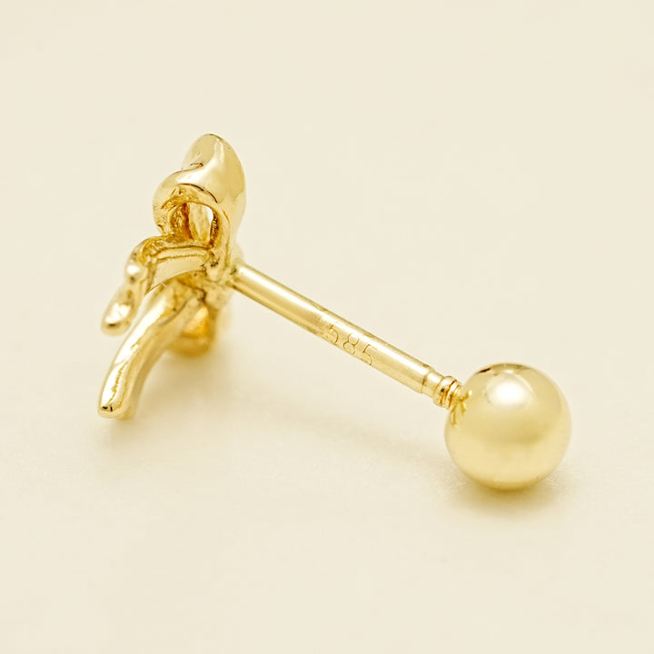 14K Gold Grace Ribbon Cartilage Earring 20G18G16G