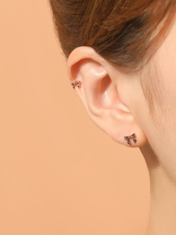 14K Gold Sweet Ribbon Cartilage Earring 20G18G16G