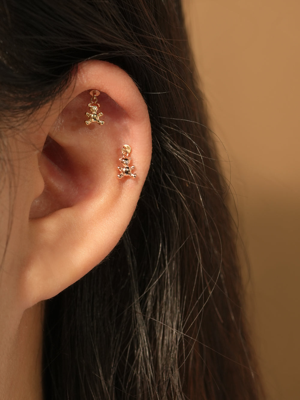 Internally threaded lobe earrings sales