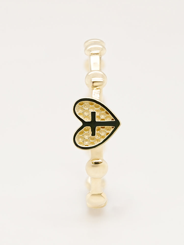 14K 18K Pray Heart Ring