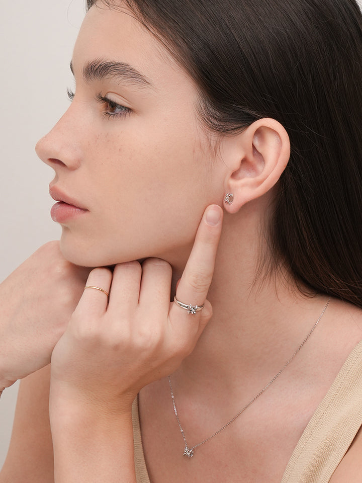 14K 18K Solid Gold Platinum Frame Diamond Ring