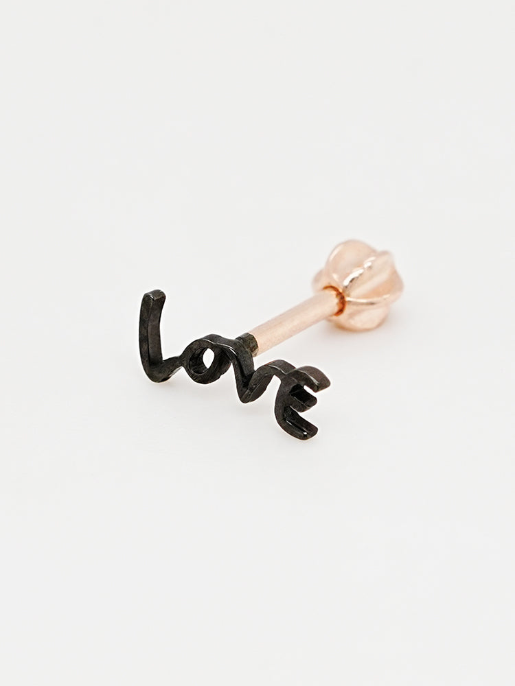 14K Gold Lettering Tattoo Cartilage Earring 18G16G