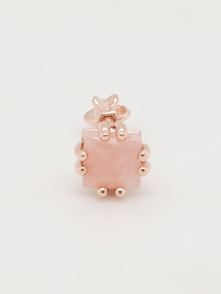 14K Solid Gold Morning Forest Gemstone Cartilage Earring 18G16G