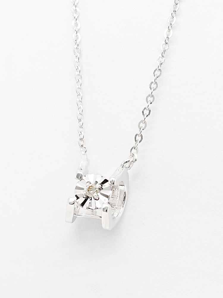 14K 18K Solid Gold Platinum Frame Diamond Necklace