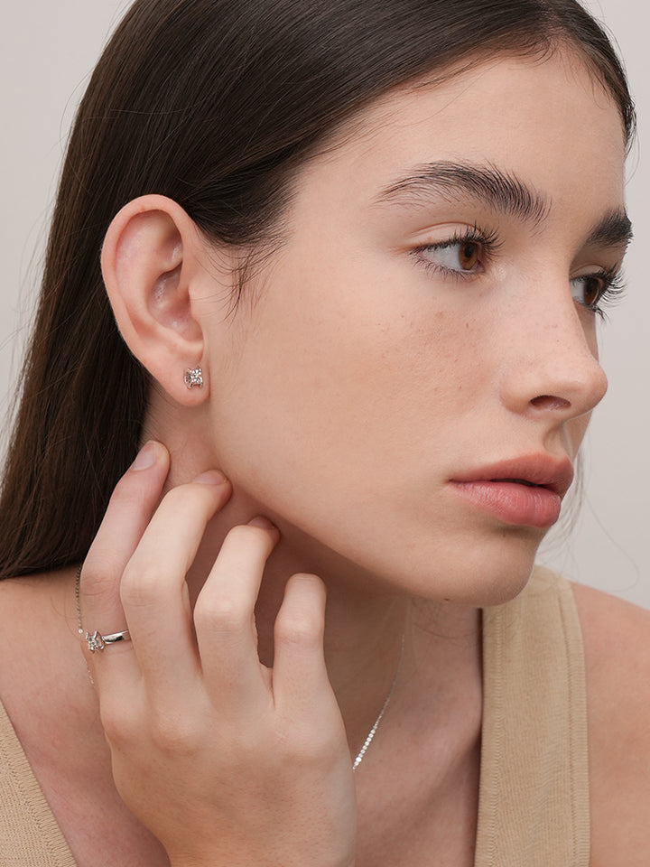 14K 18K Solid Gold Platinum Frame Diamond Ring