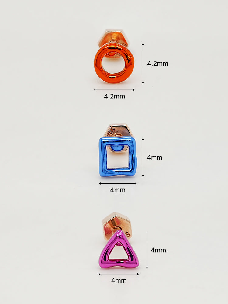 14K Gold Color Graphic Pop Shape Cartilage Earring 18G