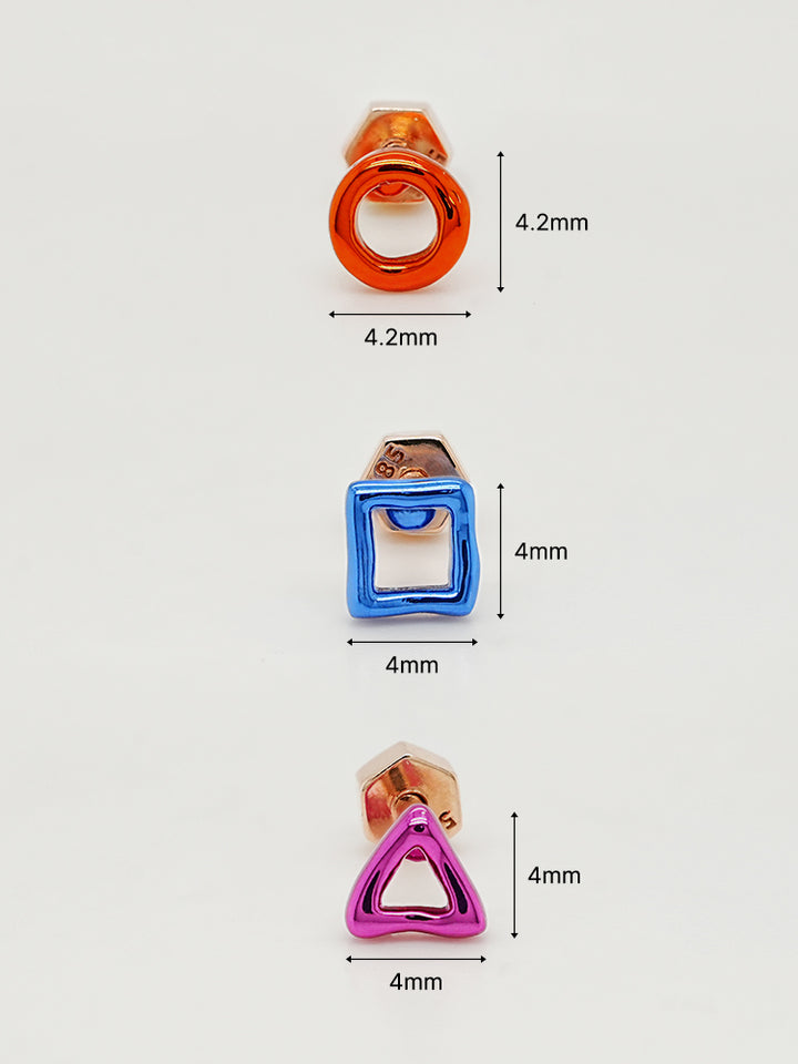 14K Gold Color Graphic Pop Shape Cartilage Earring 18G