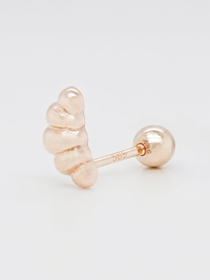 14K Solid Gold Lovely Volume Cartilage Earring 20G