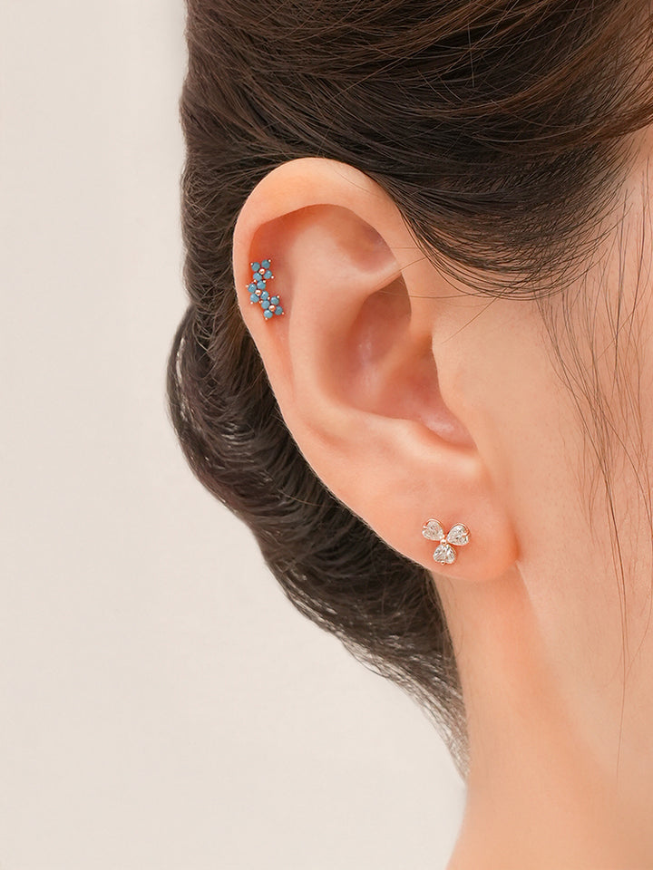 14K Gold Moment in Bloom Cartilage Earring 18G16G