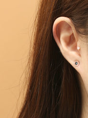 14K Gold Antique Stone Cartilage Earring 20G18G16G