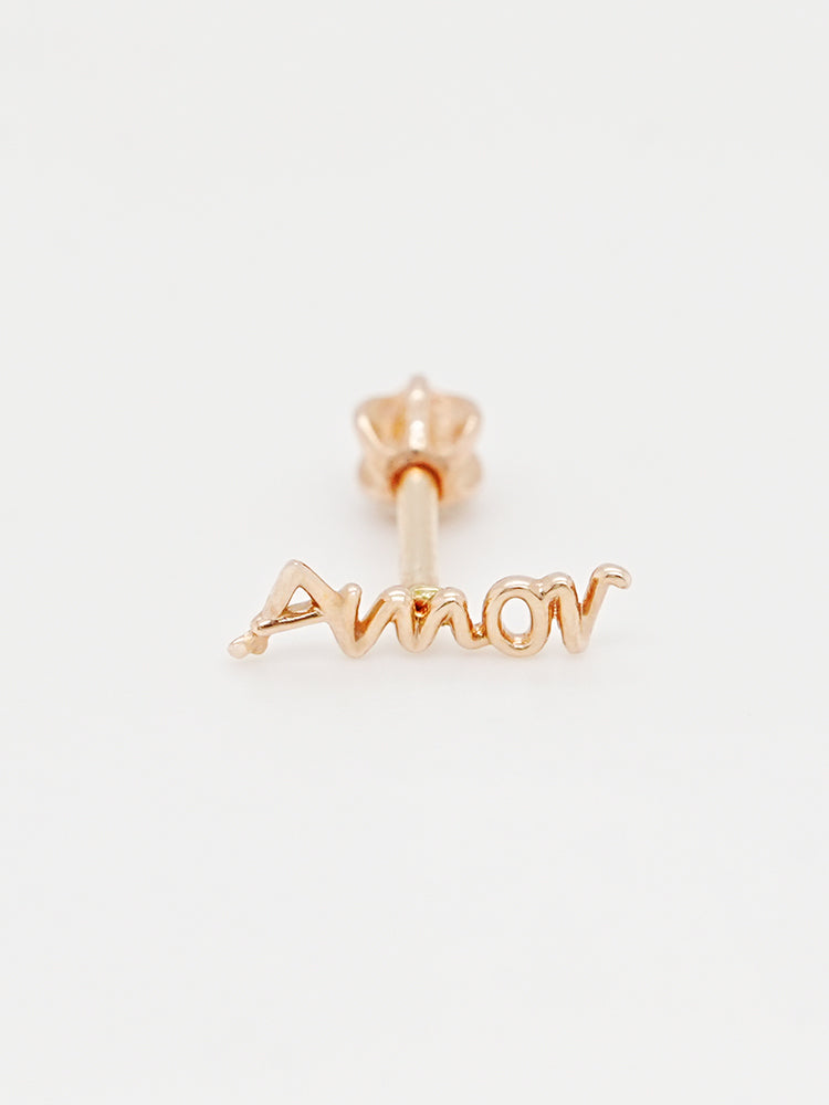 14K Gold Lettering Tattoo Cartilage Earring 18G16G